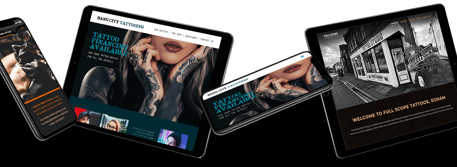 Some tattoo studio websites we've created