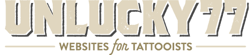 Custom websites for tattoo artists and studios by Unlucky 77